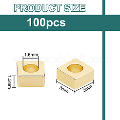100pcs perles d'espacement en laiton&nbsp;KK-BC0012-54B