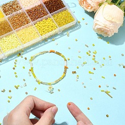 DIY-Kits zur Herstellung von Armbändern aus runden Glasperlen&nbsp;SEED-YW0002-63A