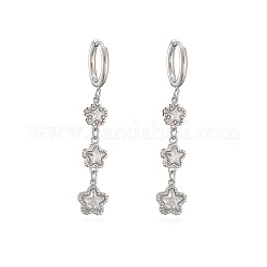 Pendientes de aro de acero inoxidable 304 y circonita cúbica&nbsp;WGEAE64-01