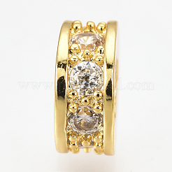 Perline zirconi micro pave  in ottone&nbsp;ZIRC-Q013-141G