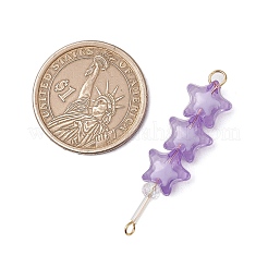 8 pieza de dijes de conector de cuentas de estrella de vidrio y acrílico de 8 colores&nbsp;PALLOY-JF03517