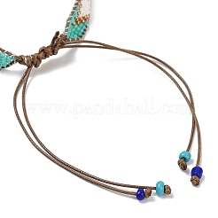 Bracciali in perline di vetro fatte a mano in stile bohémien per uomo e donna&nbsp;KS7807