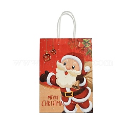 Borse di carta natalizie stampate con Babbo Natale&nbsp;ABAG-P015-04B