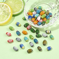 54 Stück 9 Farben handgefertigte Millefiori Bunte Malereiperlen&nbsp;LAMP-YW0004-20
