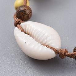 Bracelet en cordon de coton tressé ciré réglable&nbsp;BJEW-JB04674