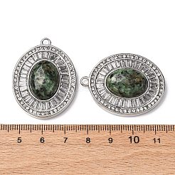 Natürlicher afrikanischer Türkis (Jaspis) ovale Anhänger&nbsp;STAS-L080-010P-04
