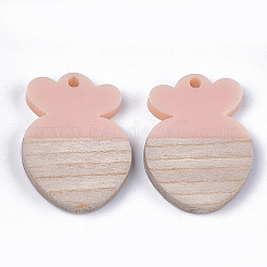 Pendentifs en résine & en bois&nbsp;RESI-S358-43B