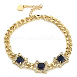 Il micro ottone pavimenta i braccialetti cubici di zirconio&nbsp;BJEW-K261-04G