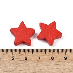 Perles en bois peintes par pulvérisation&nbsp;WOOD-F017-01C