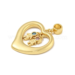 Colgante micropavé cubic zirconia de latón&nbsp;KK-N254-120B-G