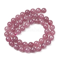 Hebras de cuarzo rosa de Madagascar púrpura natural&nbsp;GG-CBAA8F4-A02-8mm