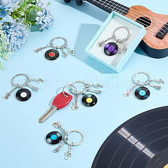 6 porte-clés pendentif en verre 6 couleurs&nbsp;KEYC-PH0002-28