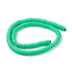 Perle piatte tonde polimero a mano di argilla&nbsp;CLAY-R067-8.0mm-06