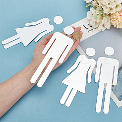 Signe de toilette acrylique stickers&nbsp;DIY-WH0569-66B-01