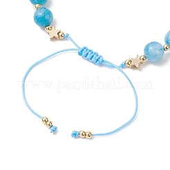 Pulseras trenzadas de cuentas de cuarzo natural para mujer&nbsp;BJEW-JB12529-01