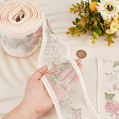 10 Yards Stickerei Polyester Spitzenbesatz&nbsp;OCOR-GF0001-80C