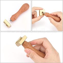 3 Stück Stempelkopf aus goldenem Messing im 3-Stil&nbsp;DIY-OC0007-83