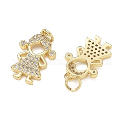 Pendentifs en laiton zircon cubique transparent&nbsp;CU-CBA9AFC-01G-03