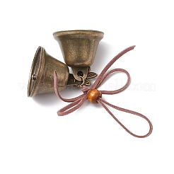 Cloche en fer et pendentifs décoratifs en alliage de style tibétain&nbsp;HJEW-JM03370-03