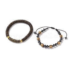 Set di braccialetti con perline di legno&nbsp;BJEW-JB08349