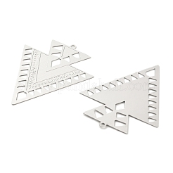 Pendenti con decorazioni in metallo inciso in acciaio inossidabile 304&nbsp;STAS-A113-02P