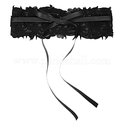Cinture a catena larga in pizzo floreale in similpelle&nbsp;AJEW-WH20077-032E