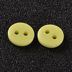 Pulsanti resina rotonda e piatta cucire 2 fori per i costumi&nbsp;LS-BUTT-E119-36L-15