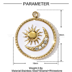 304 Edelstahl-Emaille-Anhänger&nbsp;STAS-OY002-03G