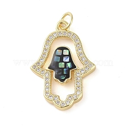 Pendenti in zirconi cubici trasparenti in micro pavè di ottone&nbsp;KK-Q813-04G