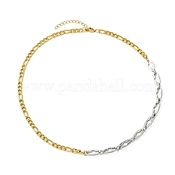Collane da donna a catena mista in acciaio inossidabile 304 bicolore&nbsp;NJEW-JN06254