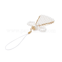 Decorazioni natalizie pendenti con perline di semi di vetro&nbsp;HJEW-TA00013-04