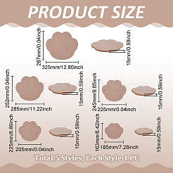 5 set di stampi per argilla in ceramica e legno MDF&nbsp;DIY-WH0349-400B