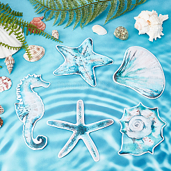 Wasserdichte PVC-Plastikaufkleber mit Meeresthema&nbsp;DIY-WH0029-65