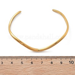 Braccialetti a polsino in acciaio inossidabile 304 per donna&nbsp;BJEW-B108-11G