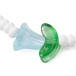 7 pz 7 colori perline di vetro braccialetti elastici per le donne&nbsp;BJEW-MZ00200