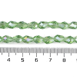 Transparent galvanisieren Glasperlen Stränge&nbsp;EGLA-N013-T4mm-B13