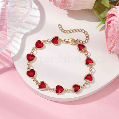 Bracelets à maillons en verre K9 et acier inoxydable 304 pour femmes&nbsp;BJEW-JB10612