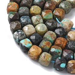 Natürliche afrikanische türkis (jasper) perlen stränge&nbsp;G-L651-D02-6x6mm