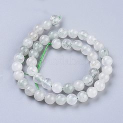 Verde naturale quarzo rutilato fili di perline&nbsp;X-G-R475-013B