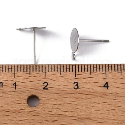Anlaufgeschützte Ohrstecker-Beschläge aus Edelstahl 304&nbsp;LS-STAS-E029-2
