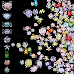 420pcs 9 Arten transparente Acrylperlen&nbsp;TACR-PA0001-33