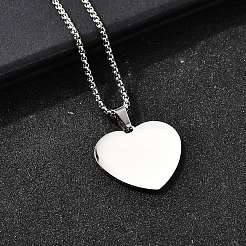 Colliers pendentifs vierges en acier inoxydable 304&nbsp;NJEW-P329-04B-P