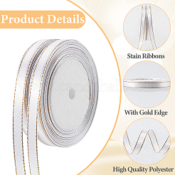 Ruban en polyester bordé d'or&nbsp;OCOR-WH20018-12A-01