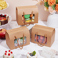 Boîtes à poignées cadeaux en carton&nbsp;CON-WH0086-136B
