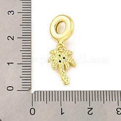 Ciondolo in ottone placcato cremagliera con micro pavé di zirconi cubici&nbsp;KK-H456-11G