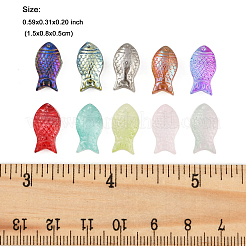 50 Stück 5 Farben transparent gespritzte Glasperlen&nbsp;GLAA-FP0001-41
