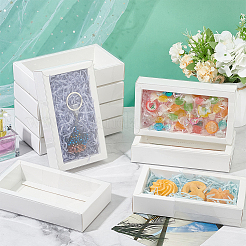 Faltbare Papierschubladenboxen mit durchsichtiger Kunststoffabdeckung&nbsp;CON-WH0095-68A-03