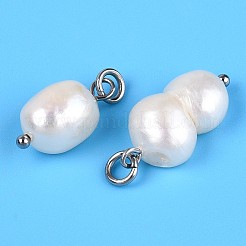 Natürliche barocke Keshi-Perlen-Süßwasserperlen-Anhänger&nbsp;PEAR-Q013-01C