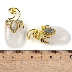 Pendentifs de cristal de quartz naturel&nbsp;G-L524-17G-10