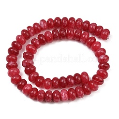 Teñidos naturales blancas abalorios de jade hebras&nbsp;G-G107-A43-01